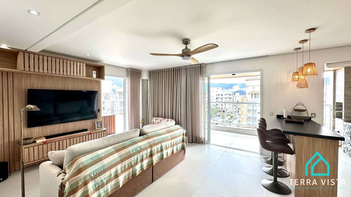 Cobertura linear a venda com 2 suítes na Praia Do Itaguá SP - Terra Vista Negócios Imobiliários