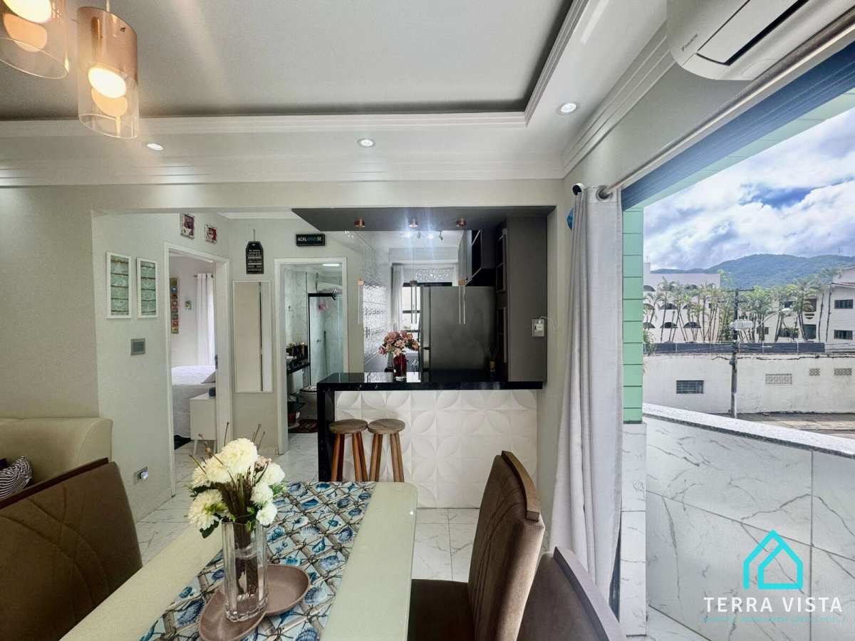  - Lindo apartamento de 1 dormitórios a venda na Praia do Itaguá SP